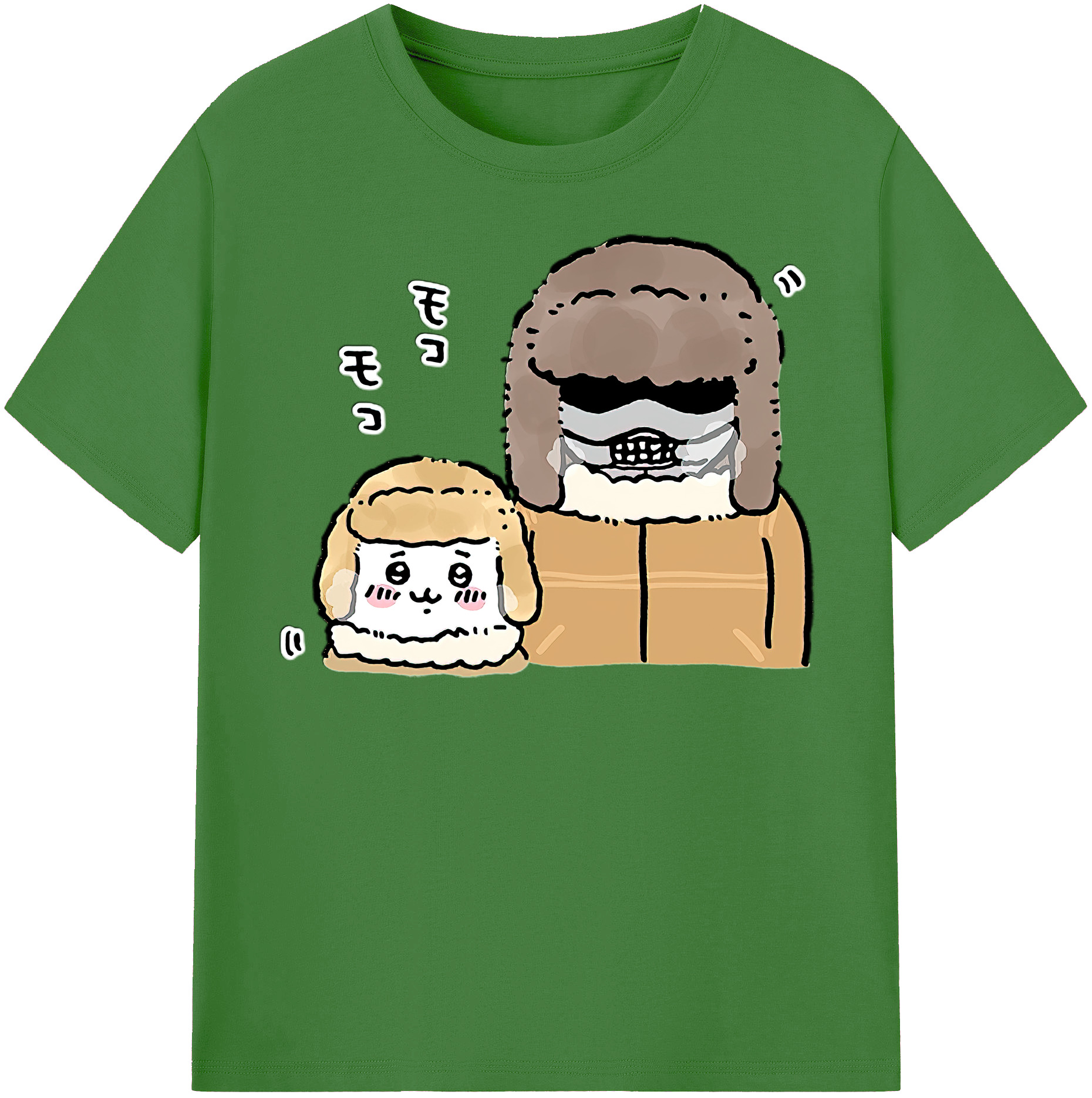 （画像用） ちいかわ 労働の鎧さん Chii-kawa Mr. Armor of Labor レディースカジュアルプリントTシャツ（綿100％）